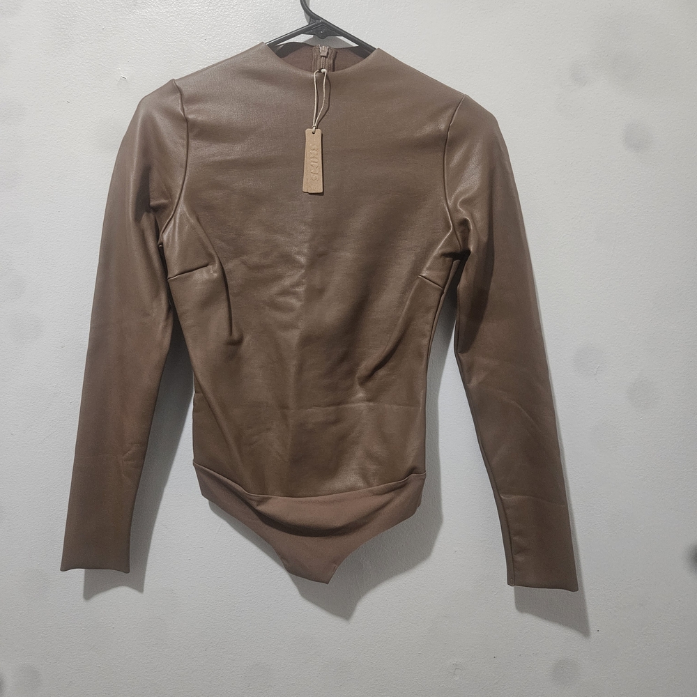 SKIMS Brown Long Sleeve Bodysuit